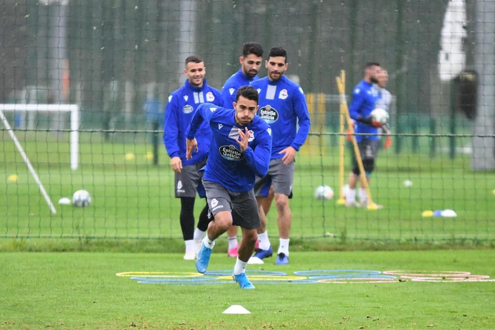 Entrenamiento en la ciudad deportiva de Abegondo.