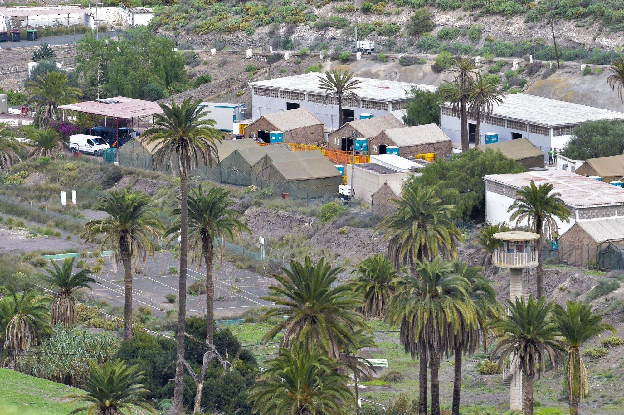 Campamento de migrantes en Barranco Seco