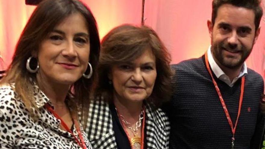 Ana Sánchez, Carmen Calvo y Antidio Fagúndez.
