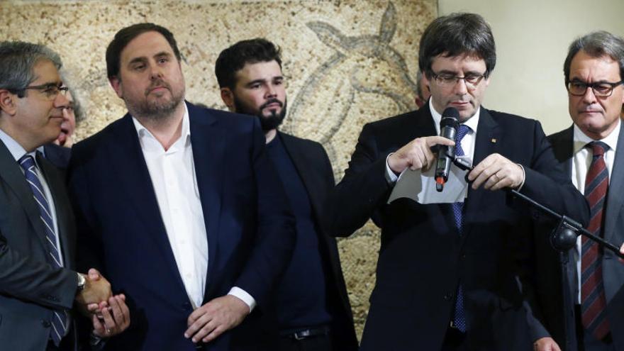 Part de la delegació catalana a l&#039;acte de suport a Homs