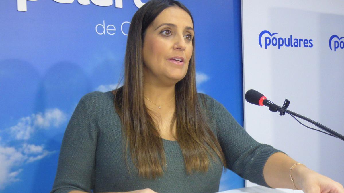 Beatriz Jurado, en la rueda de prensa ofrecida este sábado en Córdoba.