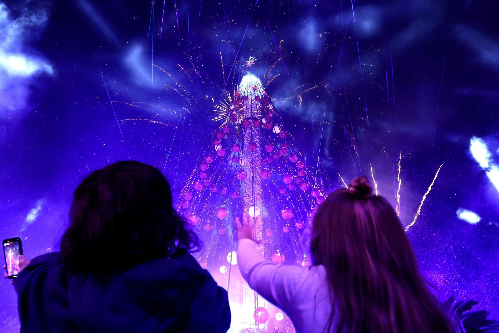 Encendido del Gran Árbol de Navidad de Murcia