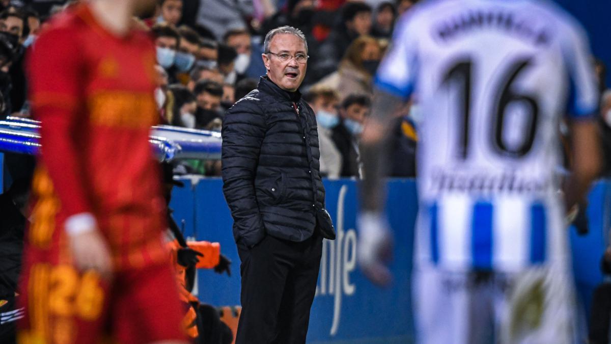 JIM, durante el partido del Real Zaragoza en Leganés del pasado viernes.