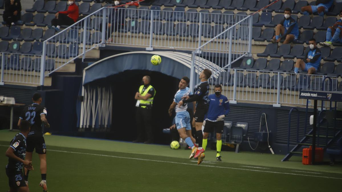 Partido de la Liga Smartbank entre el Málaga CF y el Almería