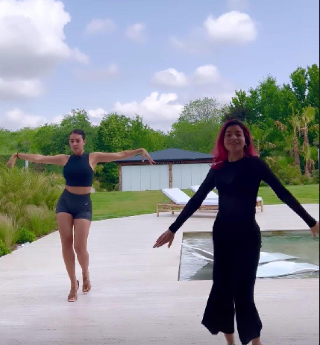 Georgina Rodríguez bailando bachata