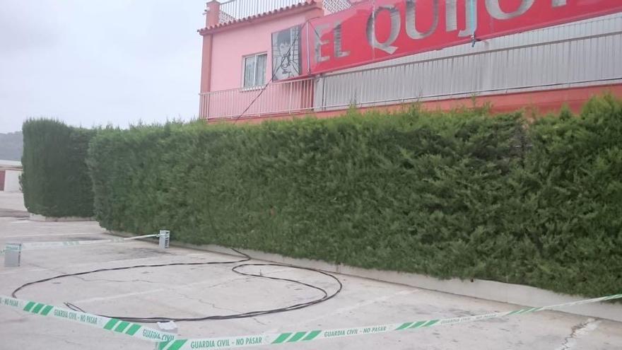 Cae un cable de media tensión junto a la N-332 en Pedreguer