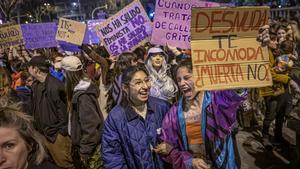 Manifestación del 8M en Barcelona, en 2023.