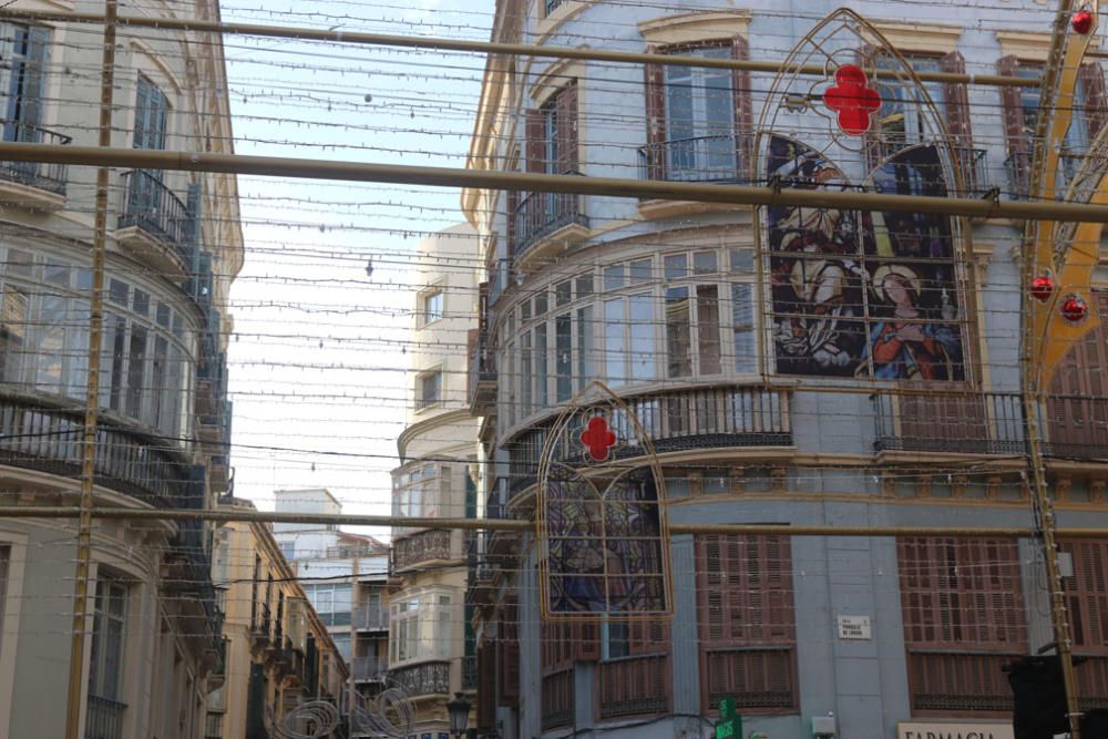 Luces de Navidad en el Centro de Málaga.