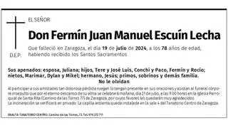 Fermín Juan Manuel Escuín Lecha