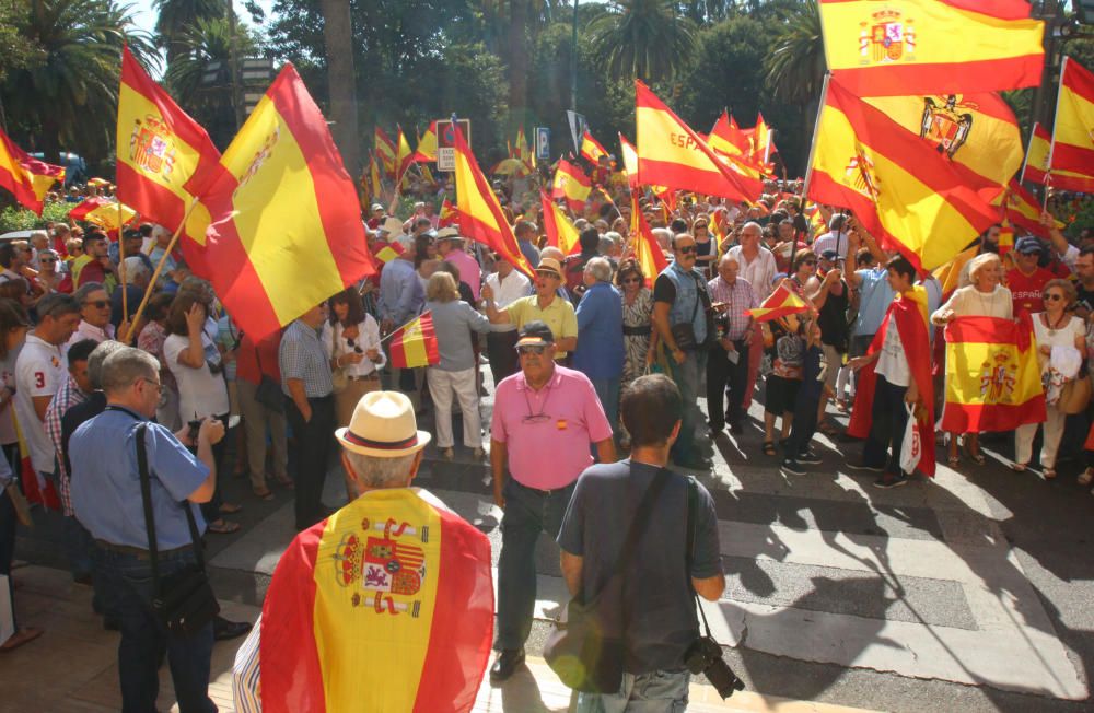 Cientos de malagueños protesta por el referéndum