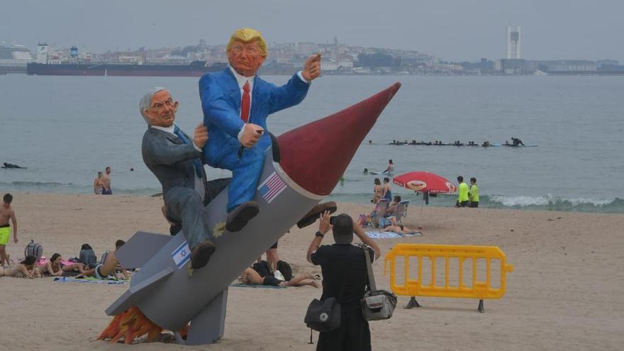 Trump y Netanyahu arderán en un misil esta noche en la playa de Bastiagueiro