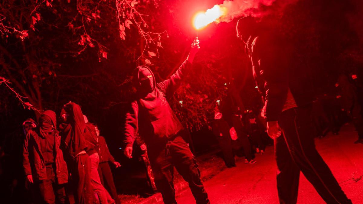 Manifestación por el acto de Núcleo Nacional en Sentmenat