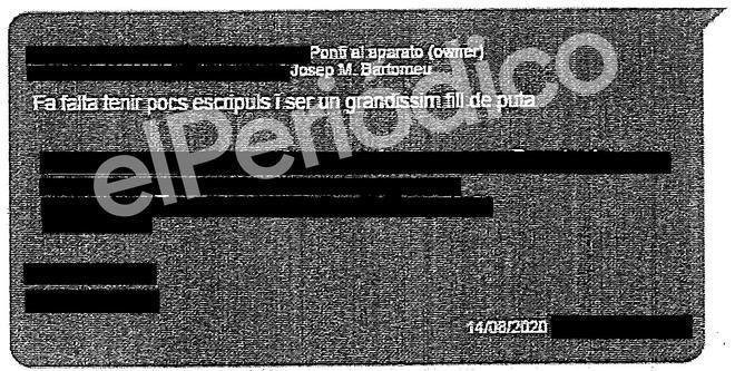 One of the analyzed messages.
