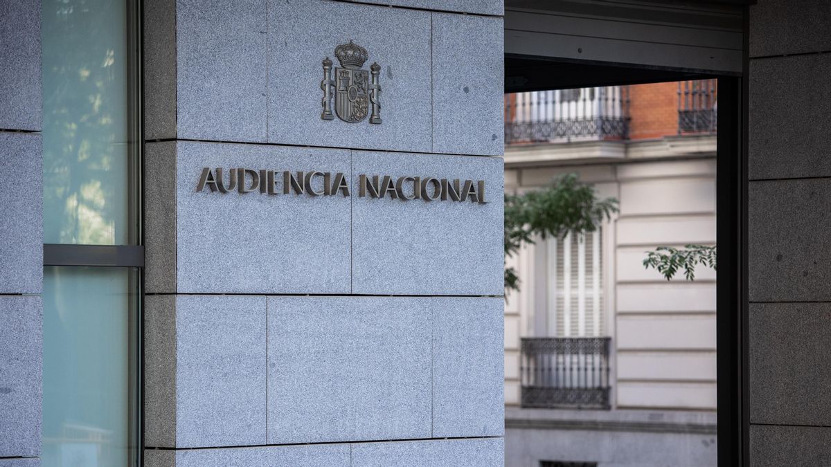 Entrada a la Audiencia Nacional.