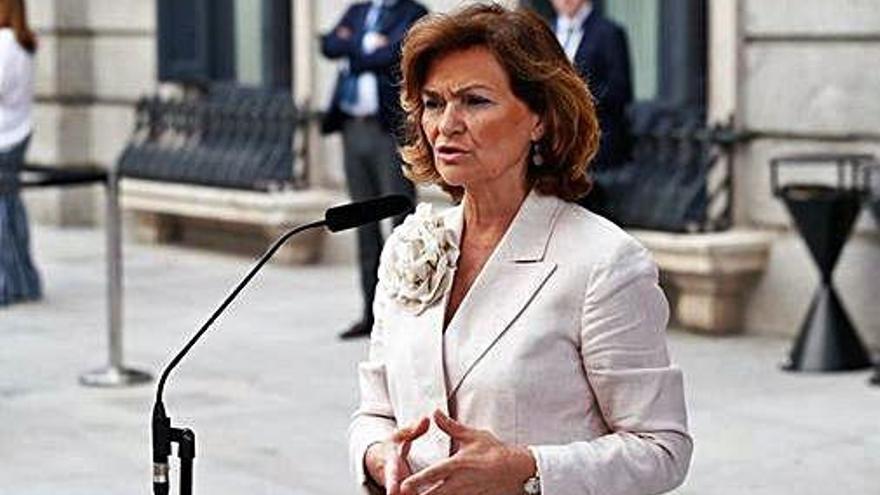 La vicepresidenta del Govern espanyol, Carmen Calvo