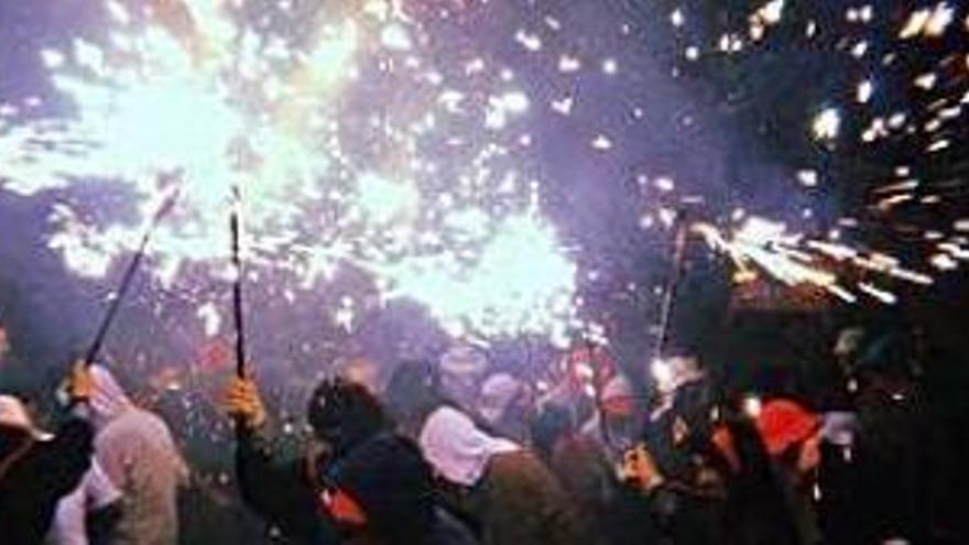 Imatge del correfoc de Borredà de l&#039;any 2018