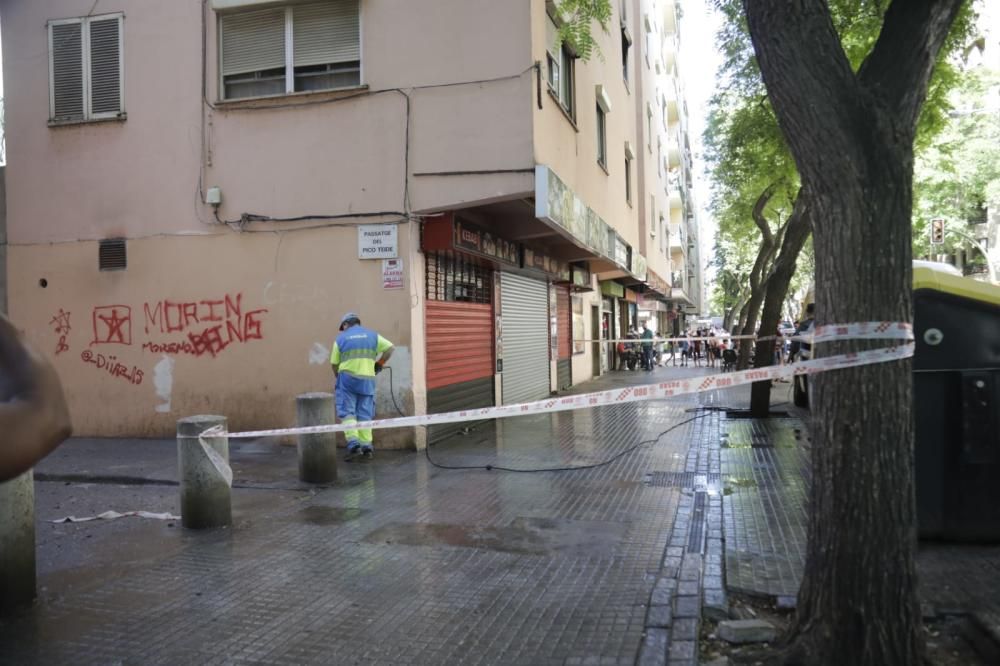 Incendio en un bloque de pisos de Palma