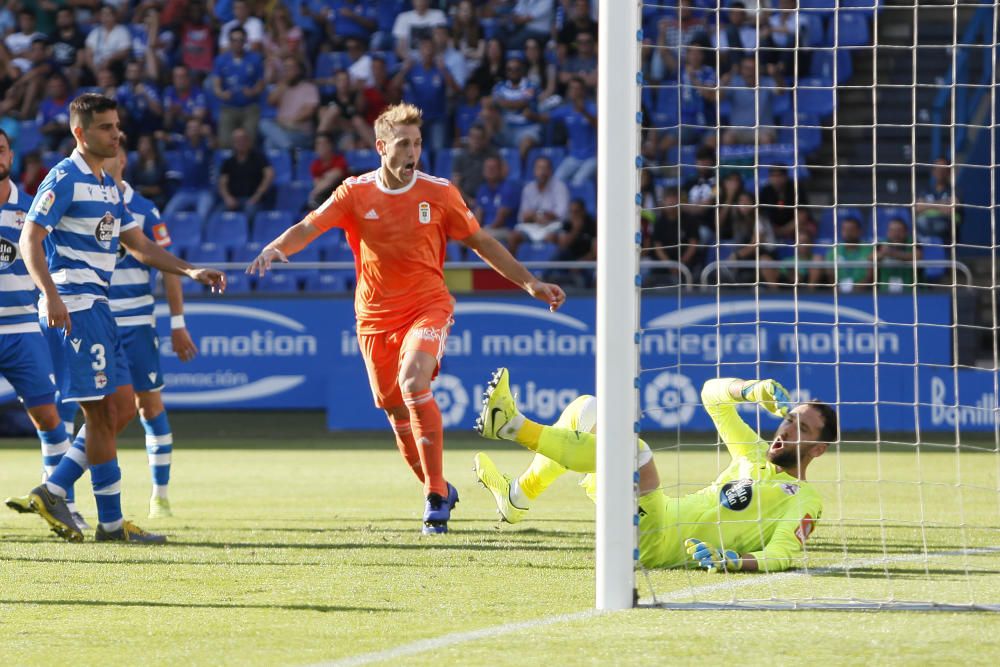 El partido entre el Deportivo de La Coruña y el Real Oviedo, en imágenes