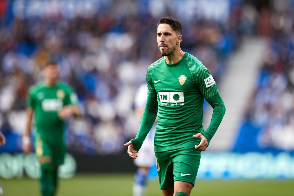 Fidel Chaves, durante el partido en San Sebastián