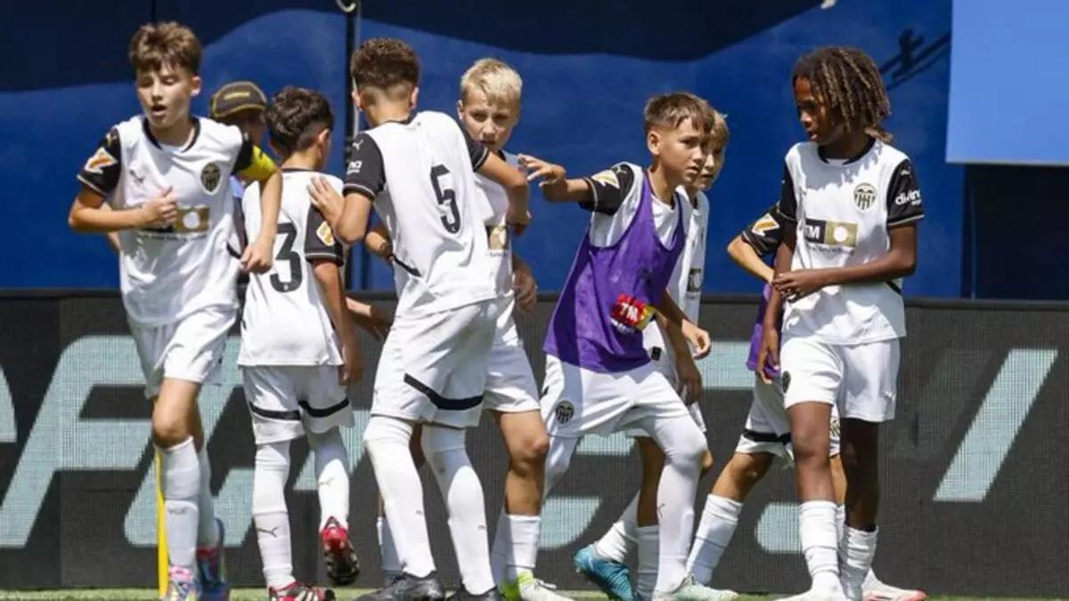 El equipo alevín del Valencia CF en la última edición nacional del torneo Futures