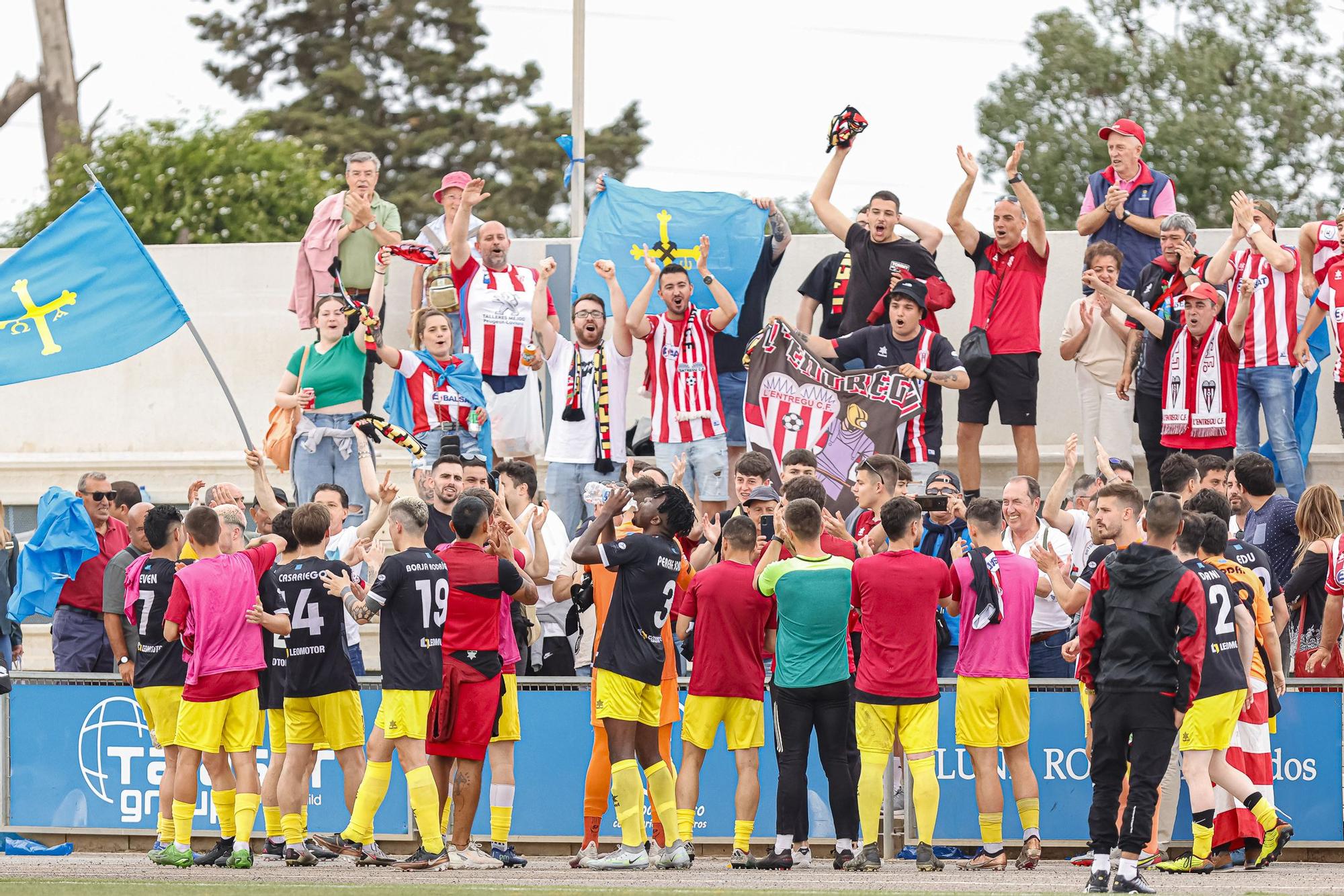 Así fue el partido de L'Entregu en La Unión: jugadas, aficionados en la localidad murciana y en el Teatro de El Entrego