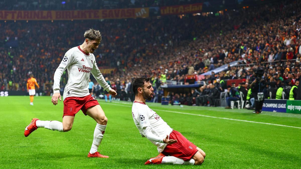 Galatasaray - Manchester United | El gol de Bruno Fernandes