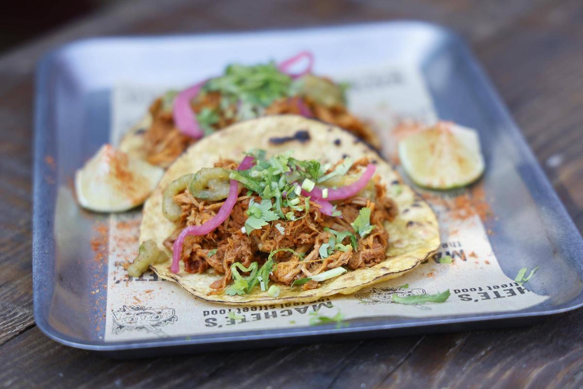 Els tacos carnitas, un dels plats segell del Machete's.
