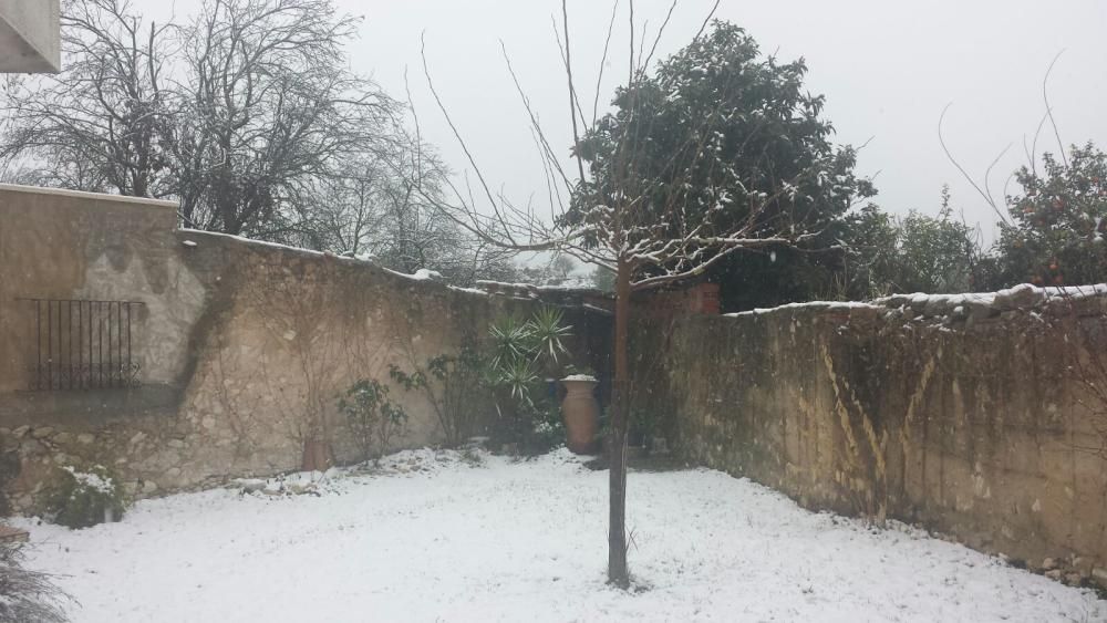 Imágenes de Gorga con nieve.