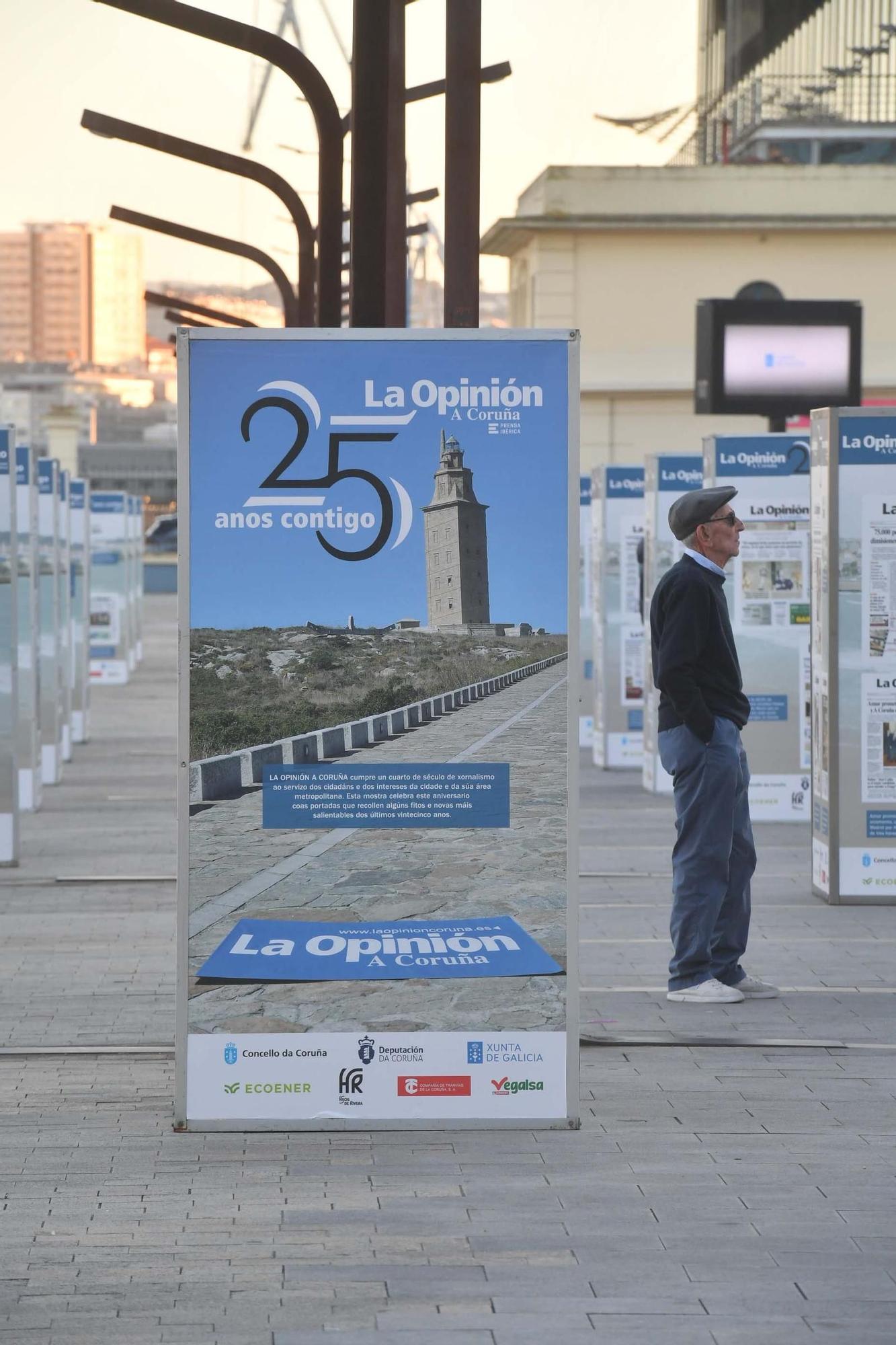 Portadas de los 25 años de LA OPINIÓN decoran la Marina