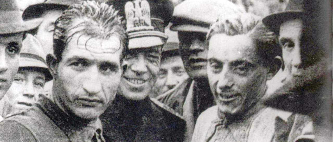 Bartali y Coppi, tras la etapa finalizada en Ortisei.