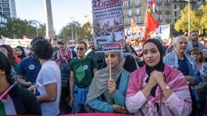 Manifestación en Barcelona para clamar contra el «genocidio» en Palestina y sus cómplices
