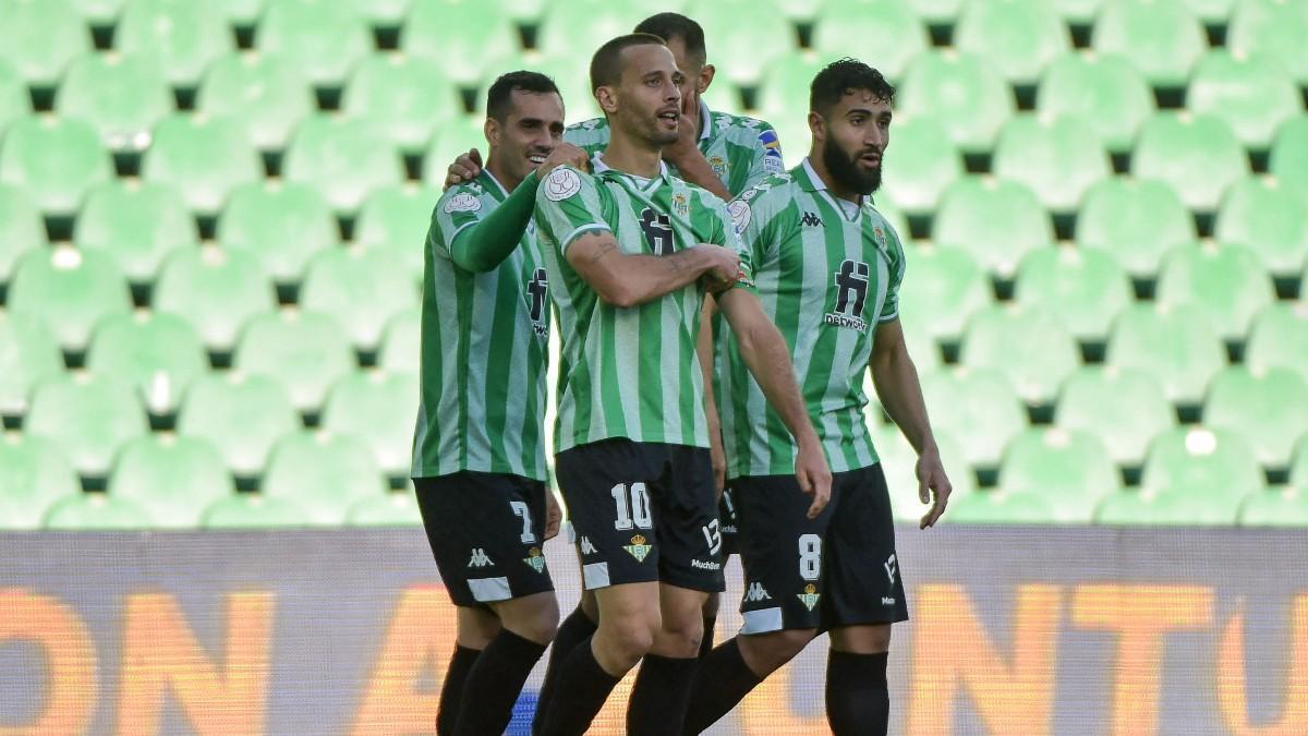 Canales, tras anotar el tanto de la victoria del Betis