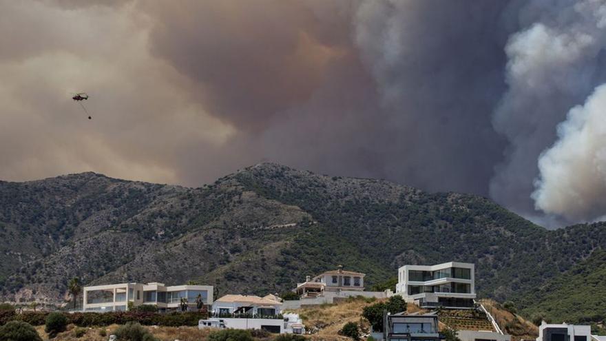 Una imagen del incendio de la sierra de Mijas.