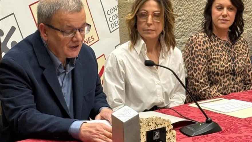 L'historiador Ramon Planes Albets en l'acte d'entrega del premi