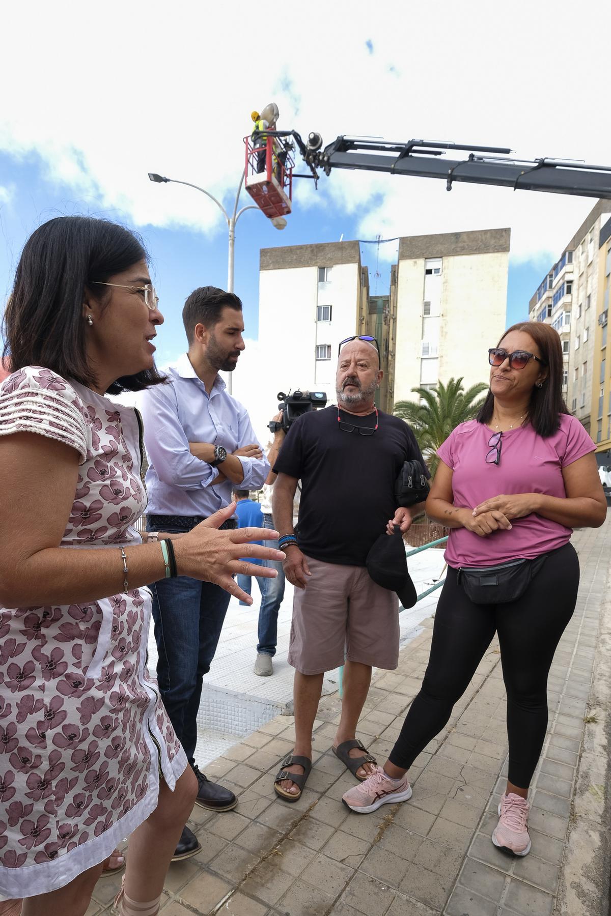 Visita institucional de Carolina Darias para supervisar unas obras
