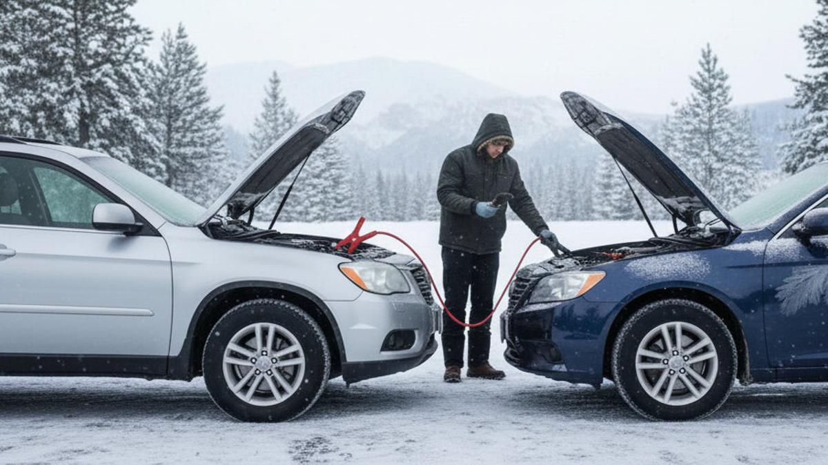 Cómo poner las pinzas en le coche si la batería te deja tirado por el frio
