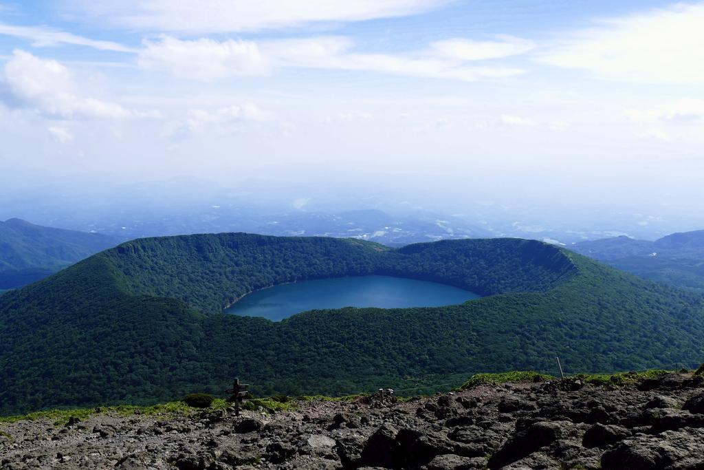 Volcán en Monte Ebino, Kyushu, Japan