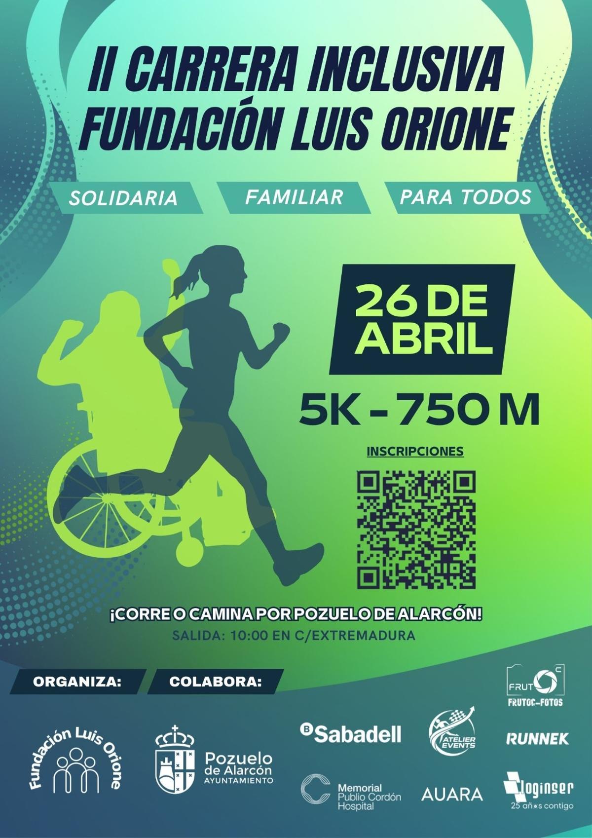 Cartel II Carrera Inclusiva Fundación Luis Orione