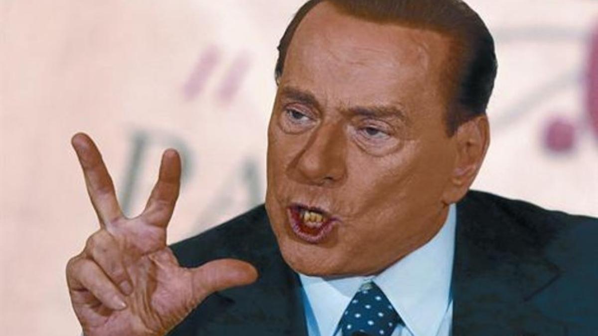 Silvio Berlusconi, en un acto público ayer en Roma.