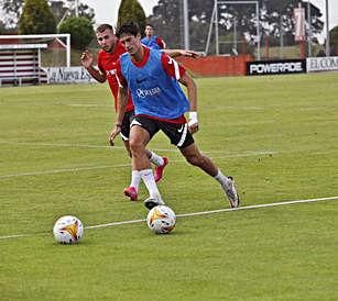Pablo Pérez, ayer, ante César. | Á. G.