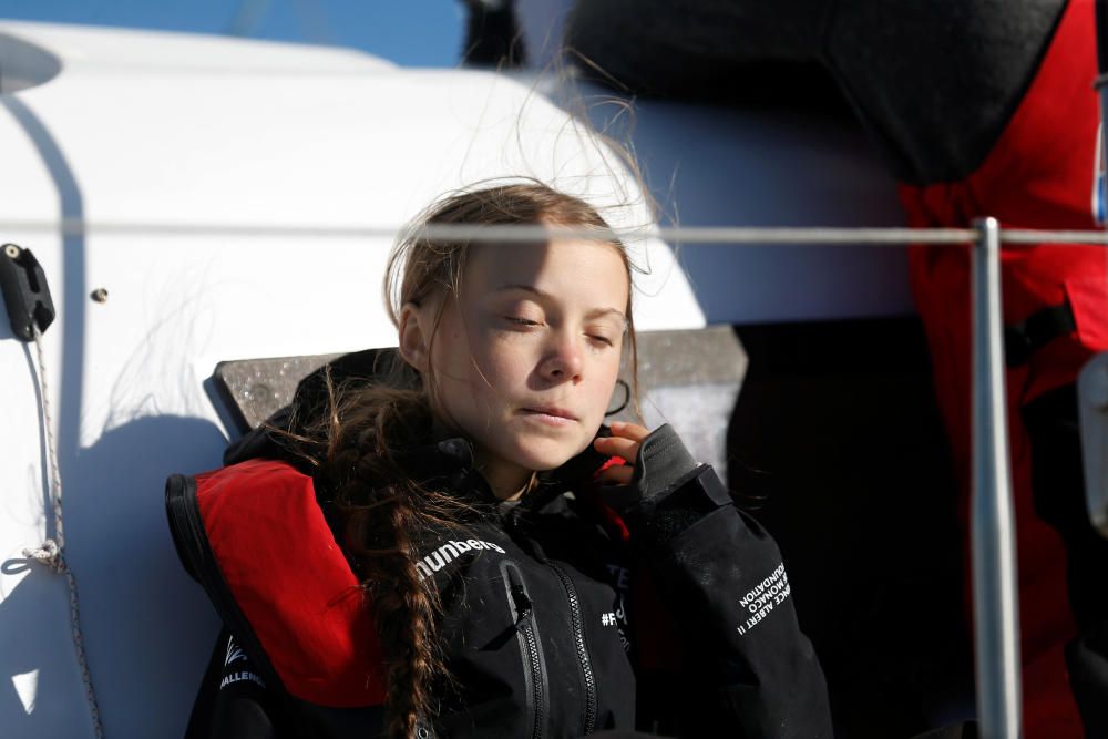 Greta Thunberg llega a Lisboa