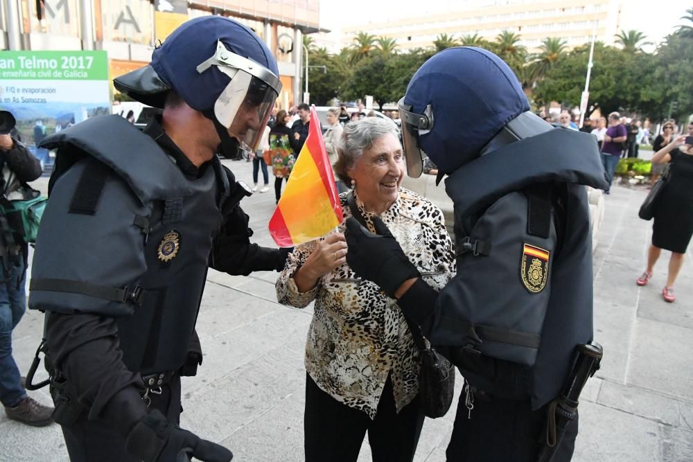 Confrontación en el Obelisco por Cataluña