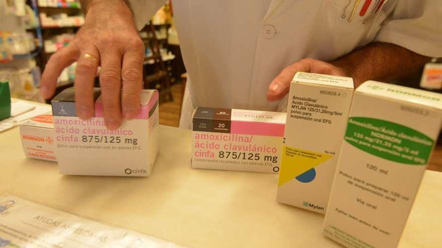 Venta de antibióticos en una farmacia de Pontevedra. // Gustavo Santos