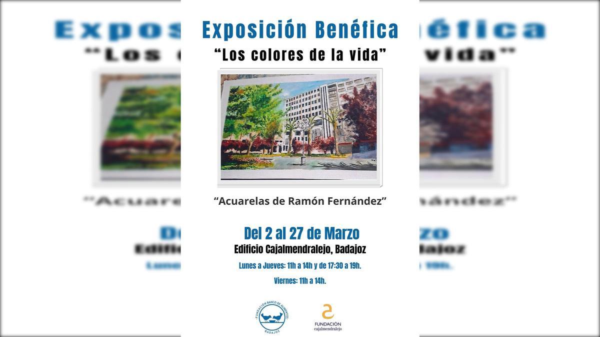 Cartel de la exposición de acuarelas 'Los colores de la vida'.