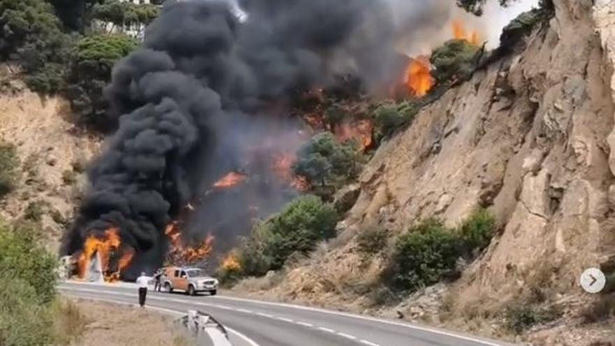 Incendi entre Lloret i Tossa