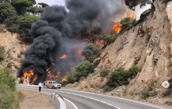 Incendi entre Lloret i Tossa