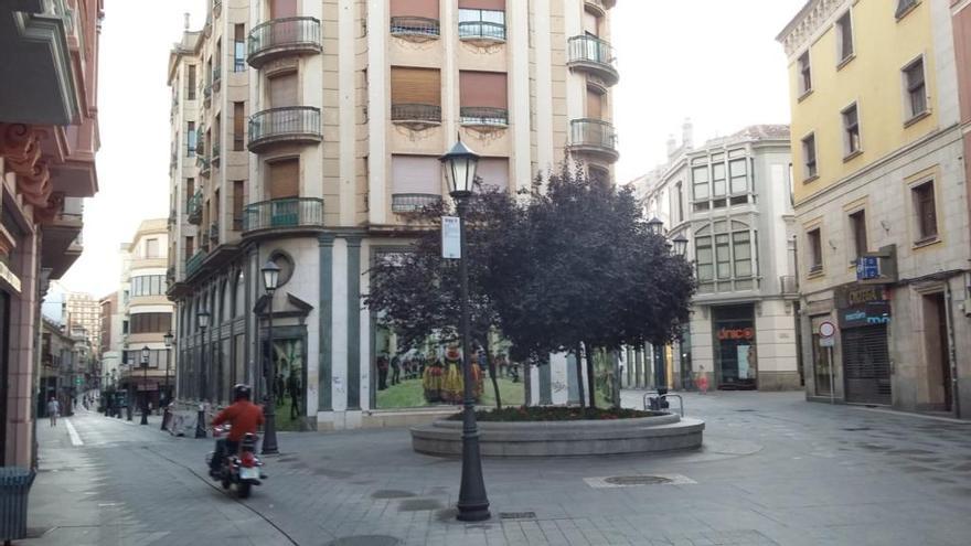 La plaza de Sagasta, esta mañana.