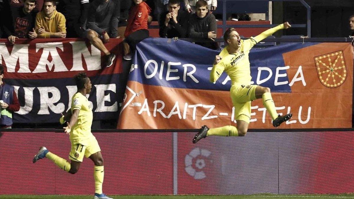 Pau Torres celebra el gol ante Osasuna de la jornada pasada