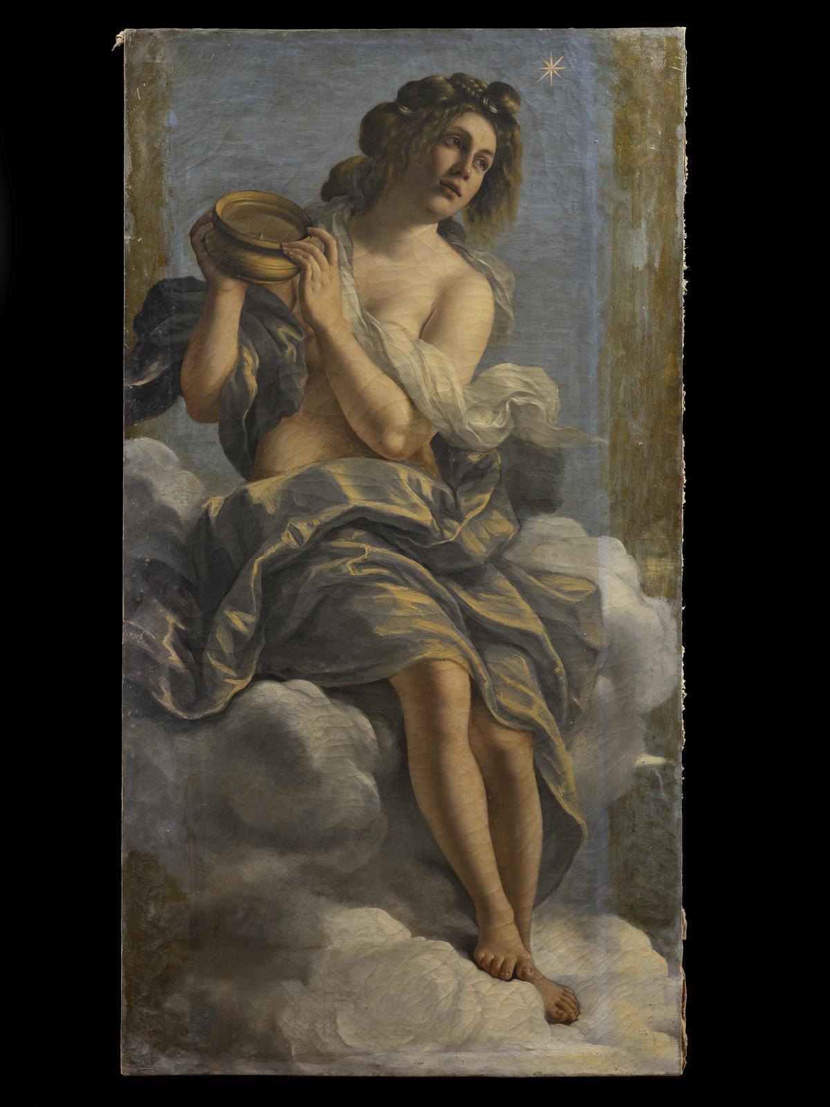El desnudo femenino que pintó Artemisia Gentileschi para decorar el techo del museo-palacio Buonarroti de Florencia. EFE/OLGA MAKAROVA/Proyecto Artemisia UpClose***SOLO USO EDITORIAL El desnudo femenino que pintó Artemisia Gentileschi para decorar el techo del museo-palacio Buonarroti de Florencia. EFE/OLGA MAKAROVA/Proyecto Artemisia UpClose***SOLO USO EDITORIAL