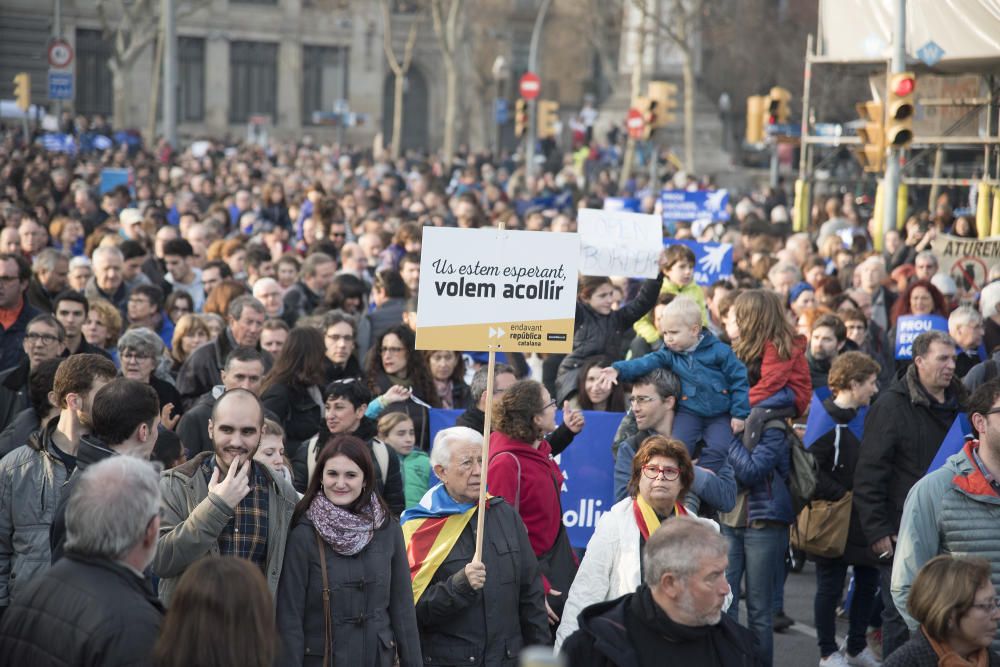 Manifestació per l''acollida de refugiats